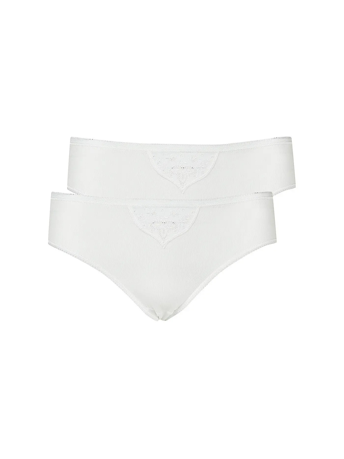 SCHIESSER | Tai Slips "Cotton Essentials" 2-er Pkg. (Schwarz) | weiss